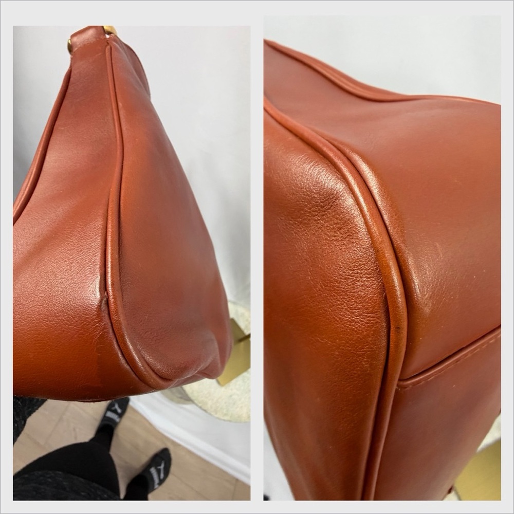 Vintage Gucci Bamboo Handle Cognac Leather Hobo Shoulder Bag - Picture 5 of 13